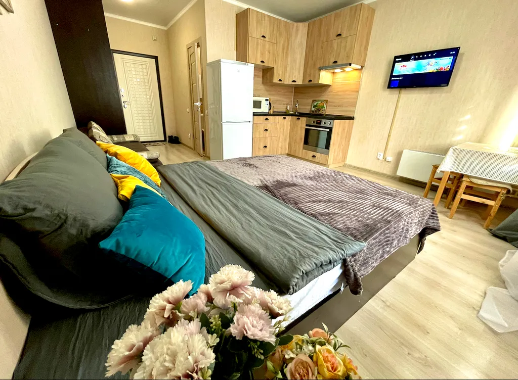 Квартира с кроватью и с диваном