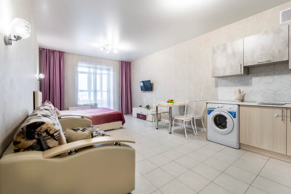 Просторная студия с отличным видом на город