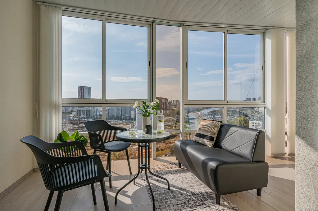 Премиум апартаменты с джакузи и сауной, большая панорамная лоджия