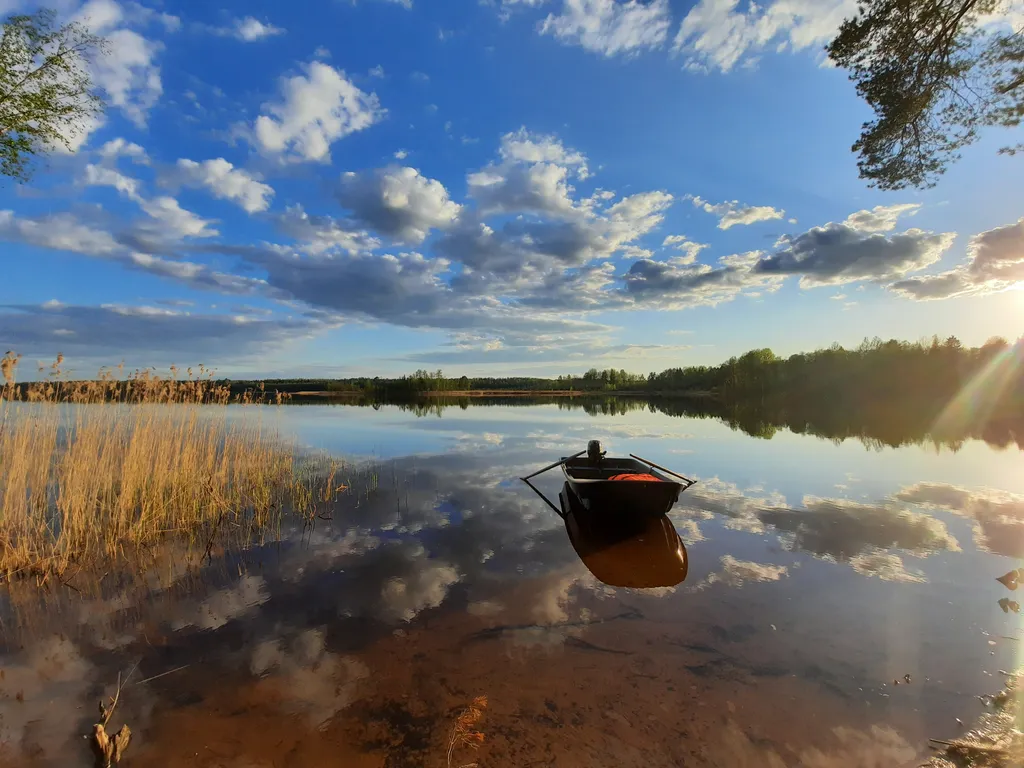Коттедж Коттедж у озера в лесу — Луга