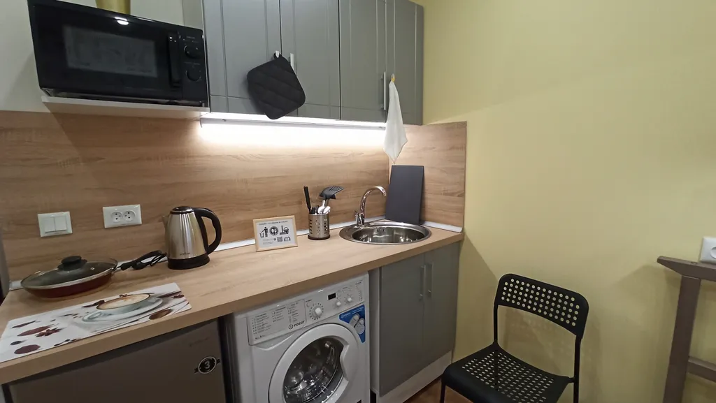 Светлая уютная студия для комфортного проживания двоих гостей