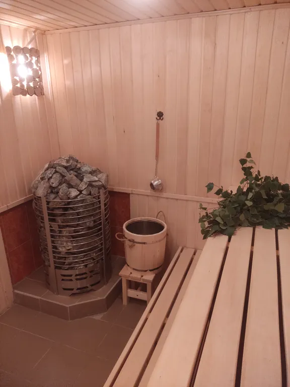 Дом у пруда, баня.