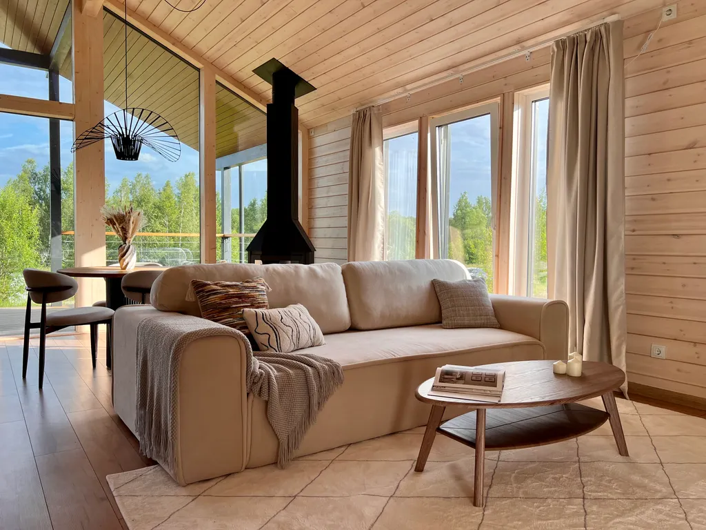 Побег из города, дом с сауной и камином