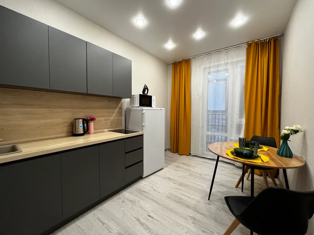 Уютная квартира на 18-ом этаже с видом на город