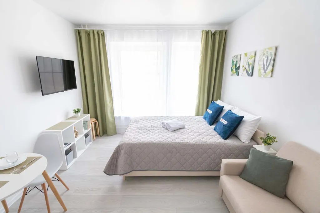 Квартира Апартаменты у метро Некрасовка Green Beige — Москва