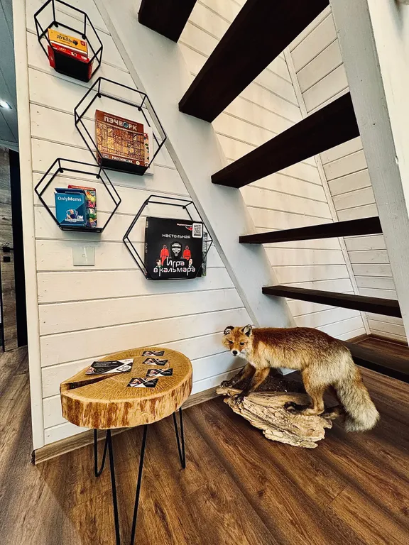 Дом A-frame с купелью, баней и бассейном в сосновом лесу