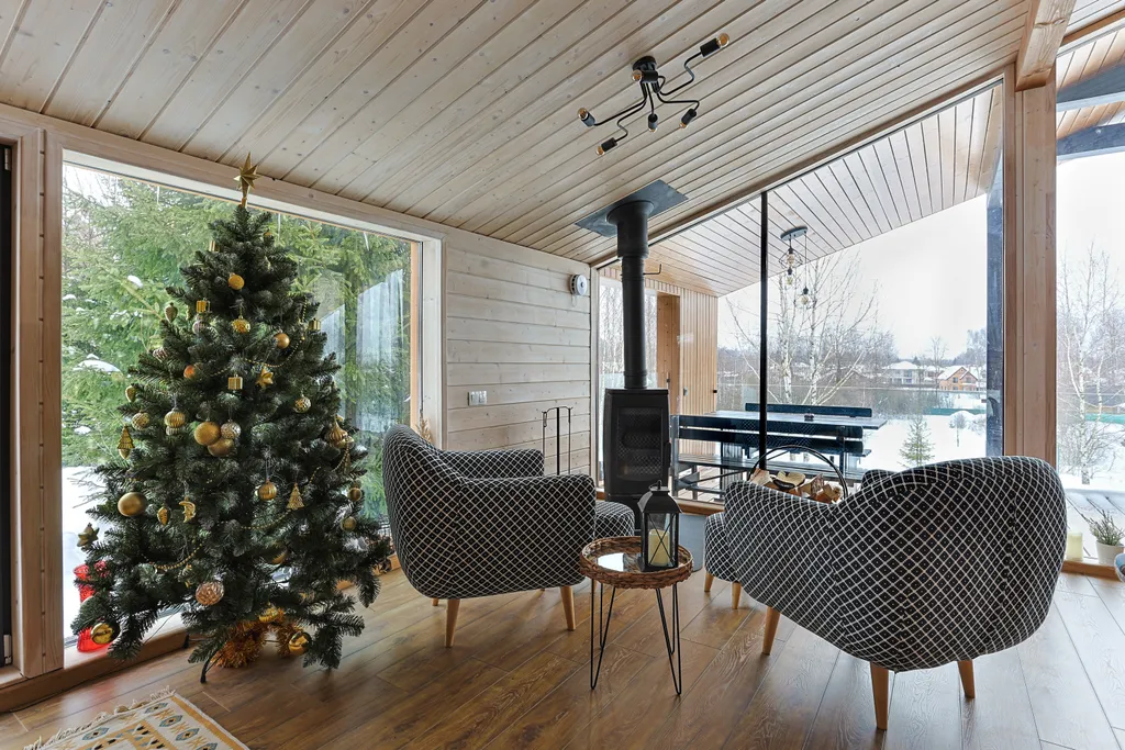 Коттедж с панорамными окнами Куско на Истринском водохранилище