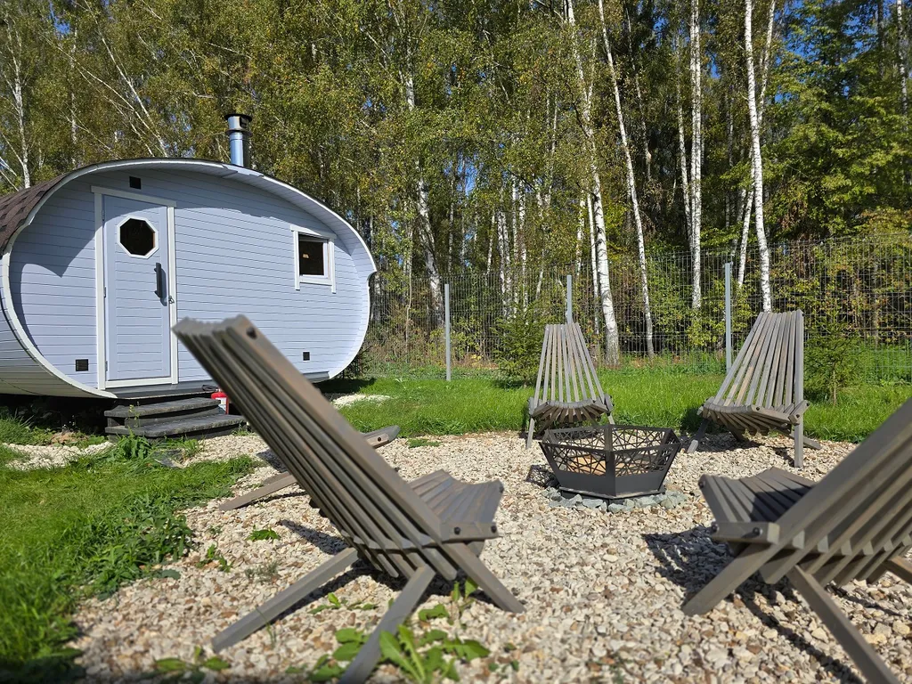 Уютный дом с баней у березового леса