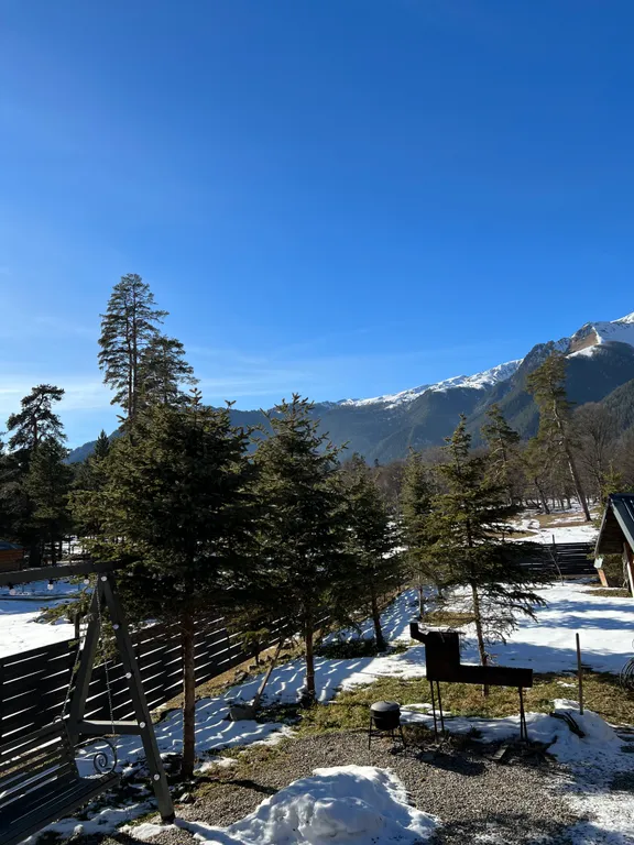 Шале с прекрасным видом на горы и лес