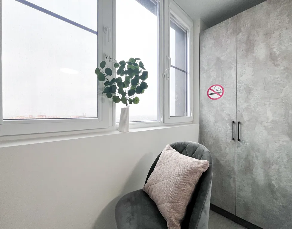 Превосходная студия для двоих с лоджией