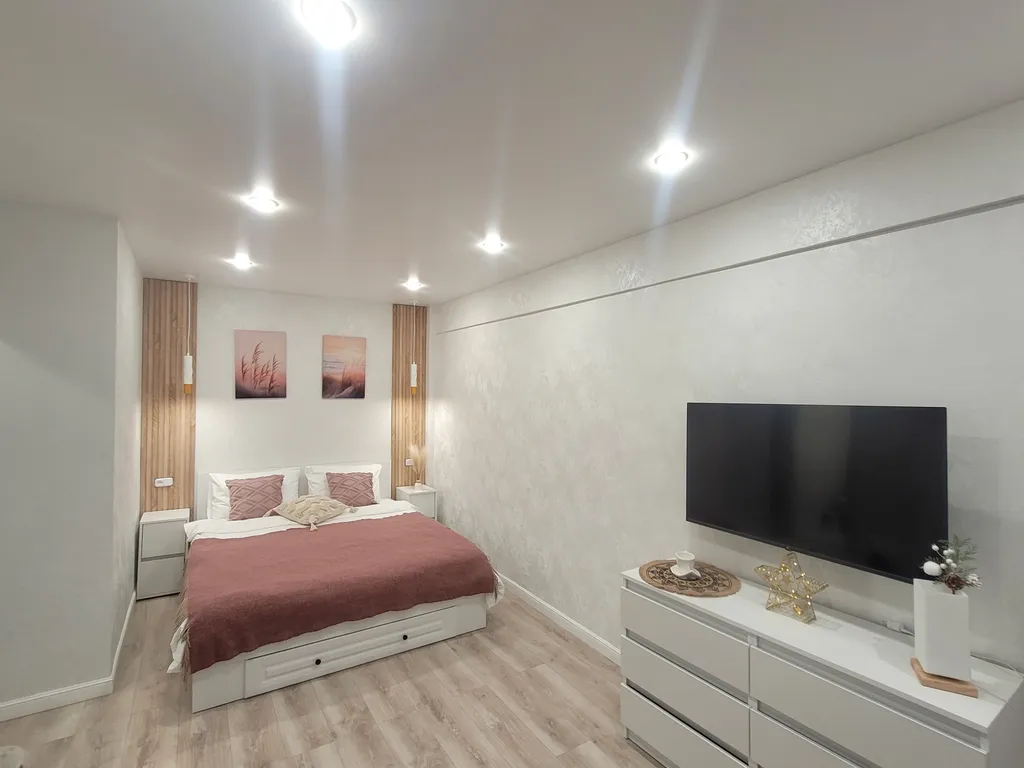 Уютная квартира с видом на заснеженные горы