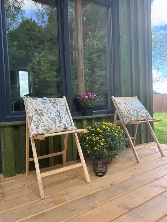 Дом баня с купелью у леса