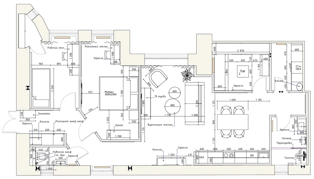 Квартира Большая и светлая квартира у Таврического сада — Санкт-Петербург