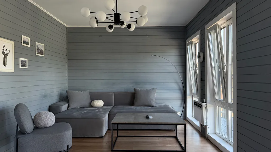 Коттедж Большой семейный дом с панорамными окнами у леса и озера — Семеновское