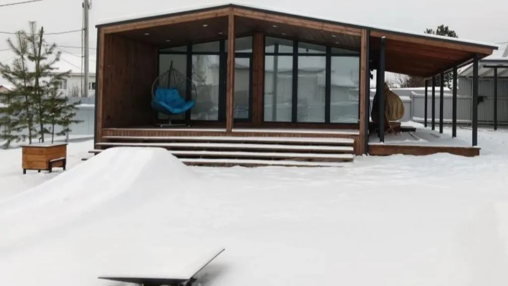 Уютный новый дом в стиле барнхаус