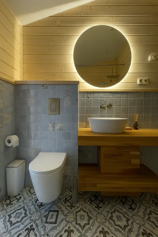 Просторный дом в стиле барнхаус с террасой й и чаном