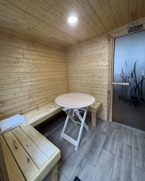 Коттедж Aframe на 4 персоны с купелью и баней на дровах