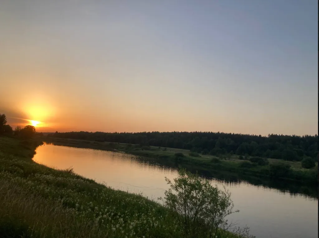 Дом на первой линии реки в тишине леса под Тверью