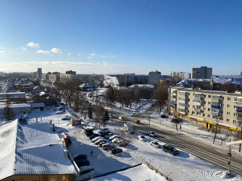 Квартира студия с красивым видом на город