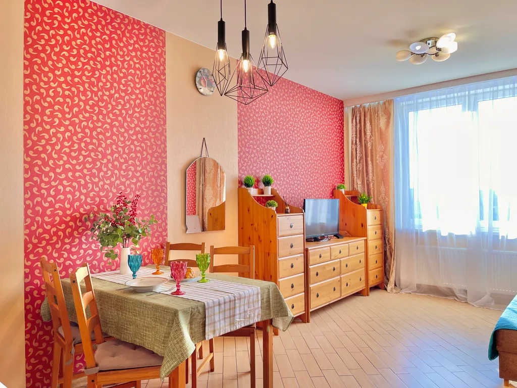 Евро 2-комнатная квартира с ярким интерьером