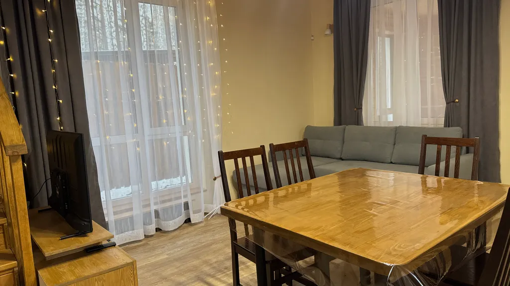 Дом Тихий Бор в березовом лесу