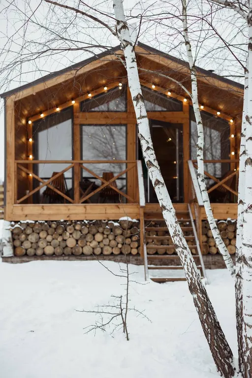 Барнхаус ВЕСНА с камином и баней