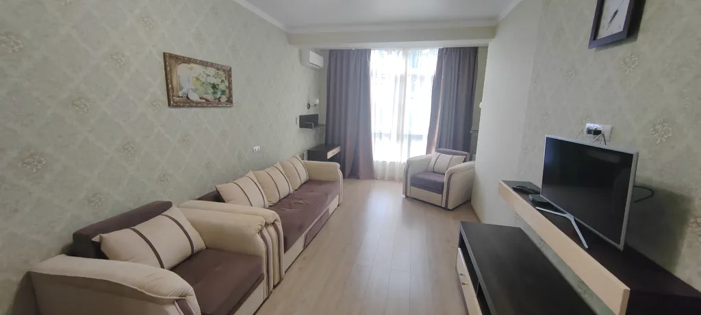 Квартира Новая уютная квартира с балконом на первой береговой, комфорт класса — Геленджик