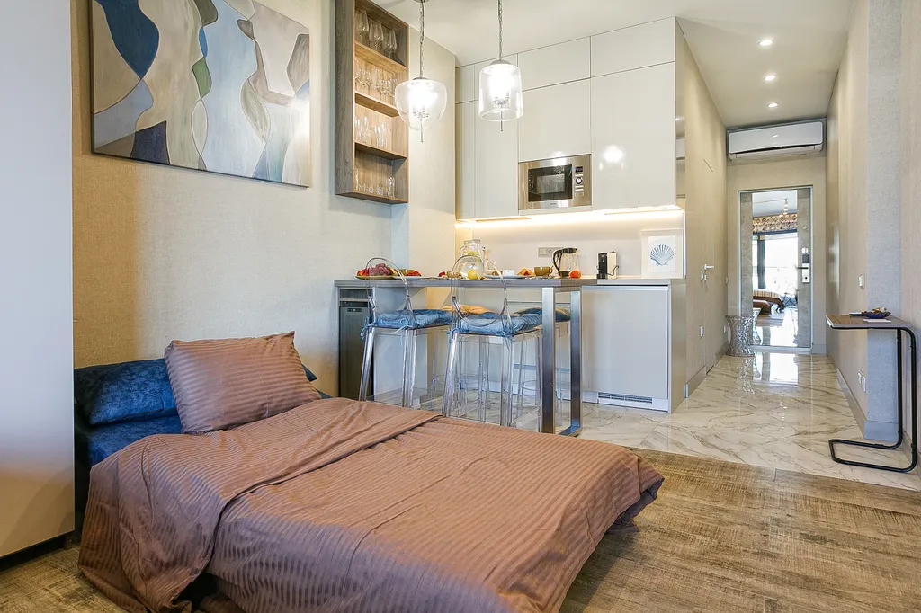 Двухкомнатный апартамент с видом на море с террасой с 2 санузлами