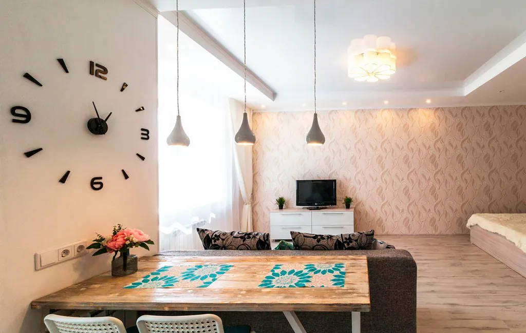 Студия в центре города, зеленый остров