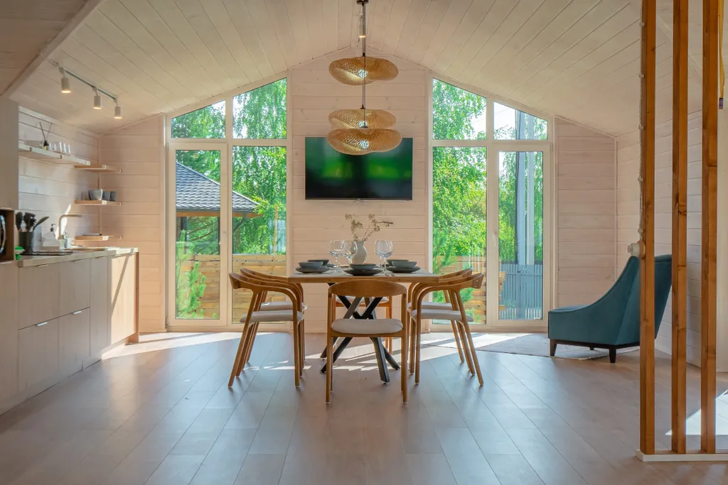 Светлый дом с панорамной гостиной