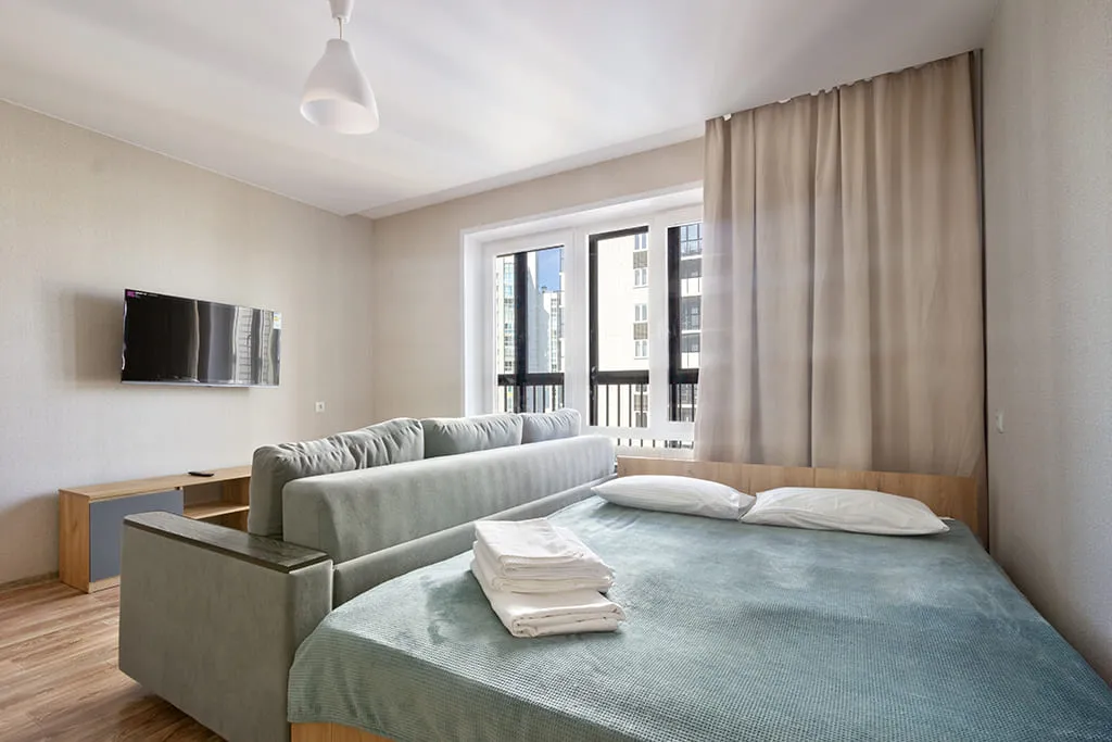 Квартира Квартира Уютная студия в центре с видом на Енисей — Красноярск