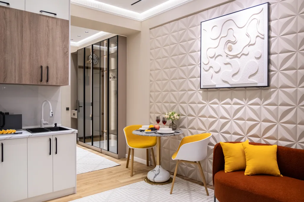 Стильная студия с прекрасным видом на город в U-Tower