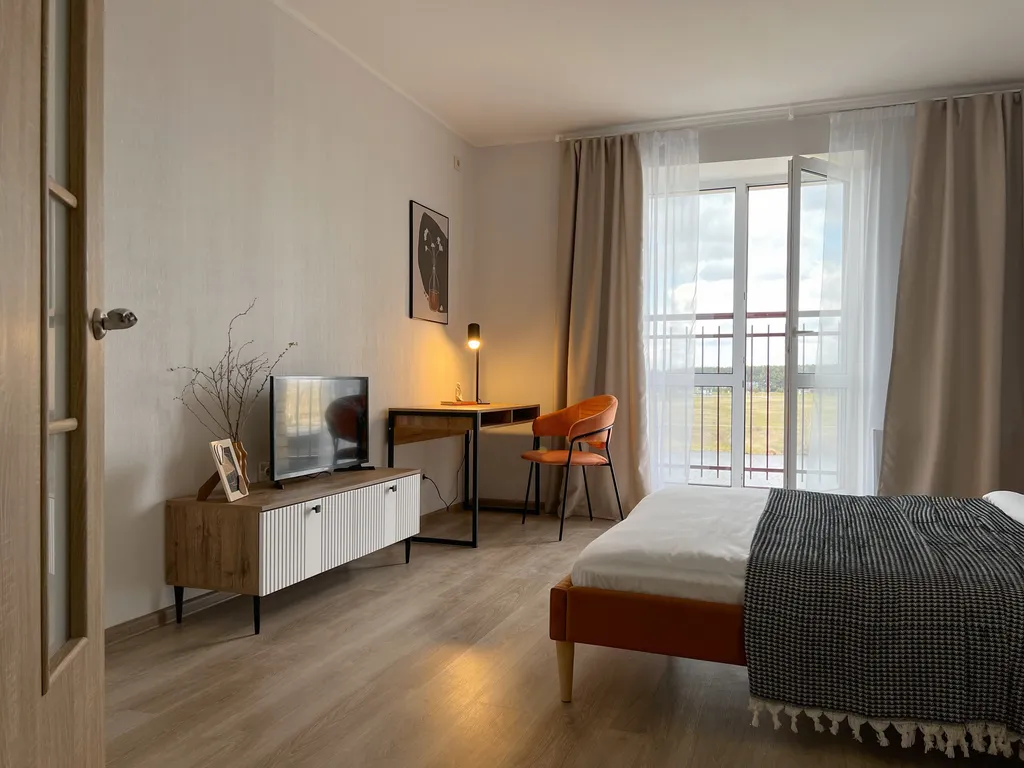 Апартамент Завидово на берегу реки с песчаным пляжем