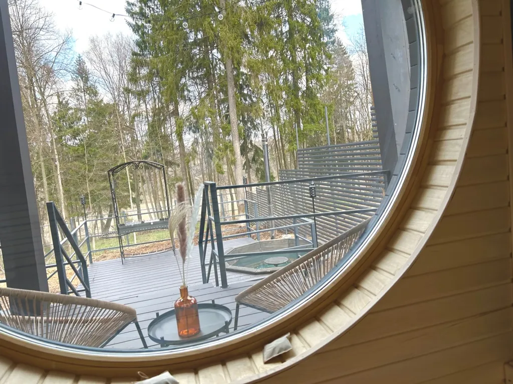 Вилла Луна с сибирским чаном и сауной с панорамным круглым окном