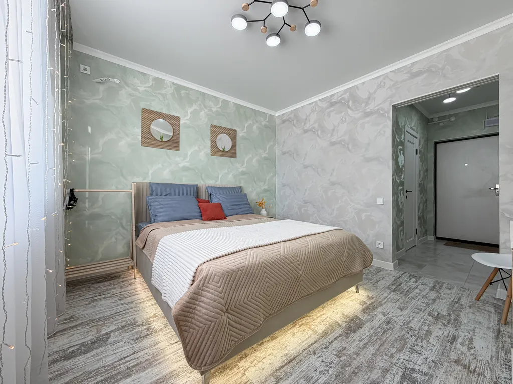 Зеленая квартира на Уральской в ЖК Дубки