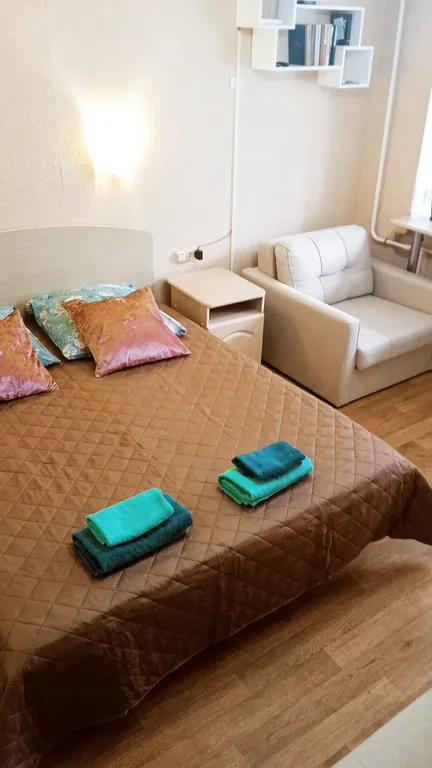 Уютная студия с видом на гору Железную и каскадную лестницу