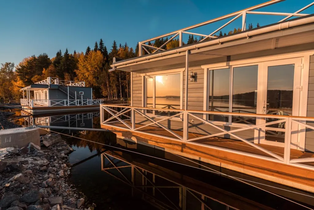 Коттедж Дом на воде с двумя спальнями — аренда посуточно в Рауталахти