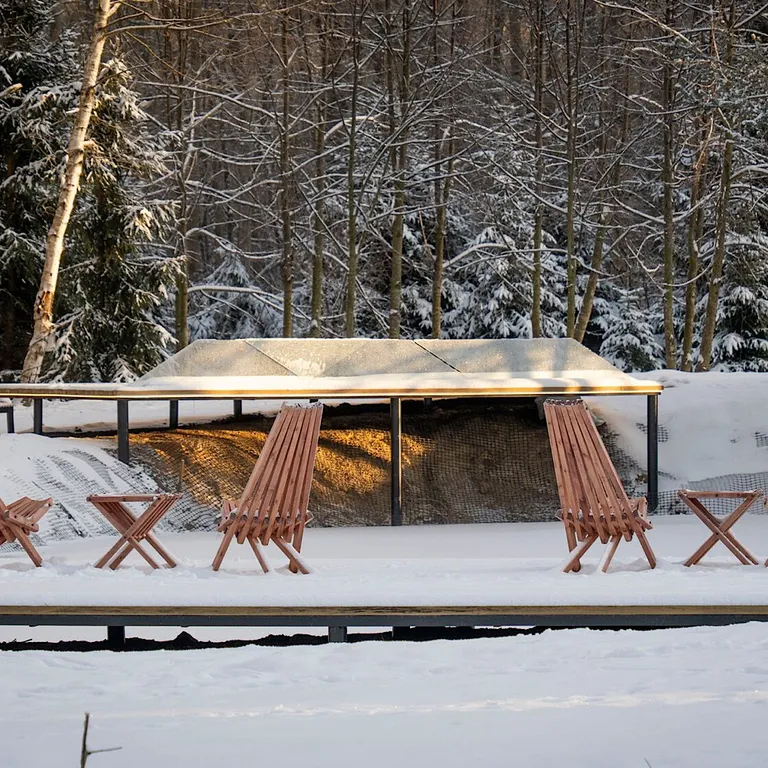 Коттедж Двухэтажный барнхаус на озере с видом на лес — Мичуринское