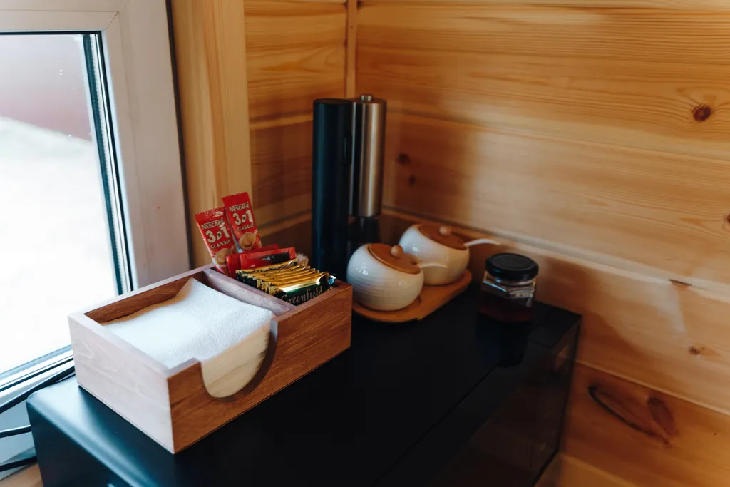 Дом с панорамными окнами с видом на лес