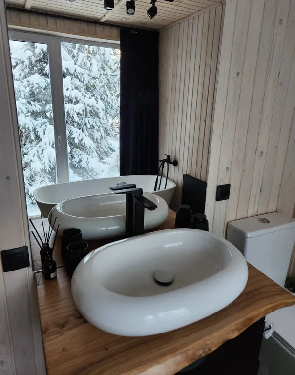 Дом в лесу с панорамным видом