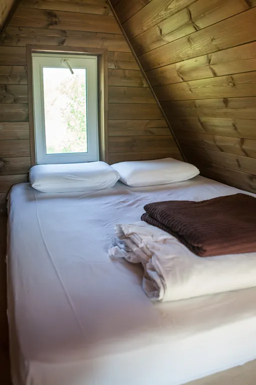 А-фрейм уютный домик у леса  с чаном