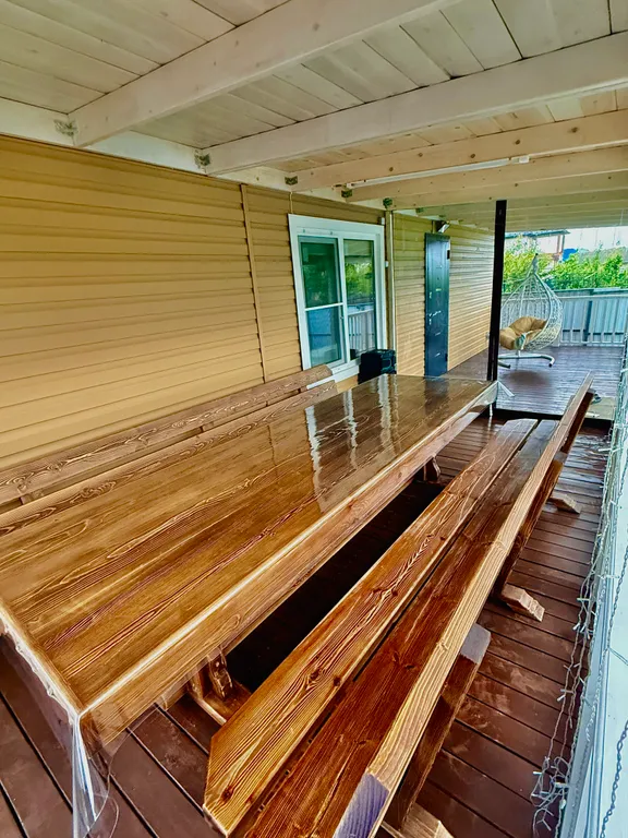 Домик с теплым бассейном и банным чаном