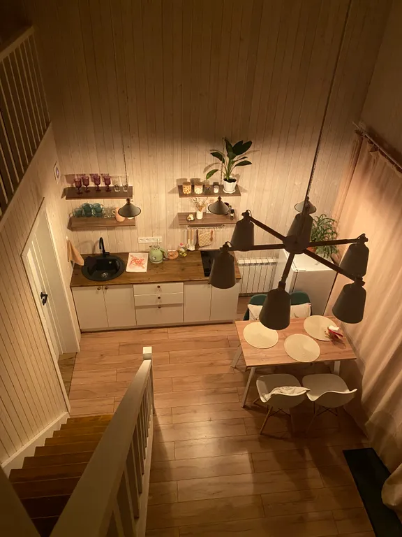 Новый светлый теплый атмосферный барнхаус с террасой “Barny”