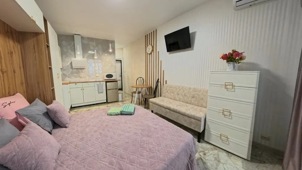 Стильная новая студия для комфортного отдыха