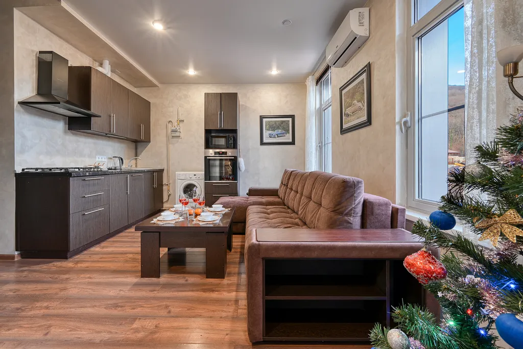 2-ком квартира с видом на горы, балкон и камином Я на Море