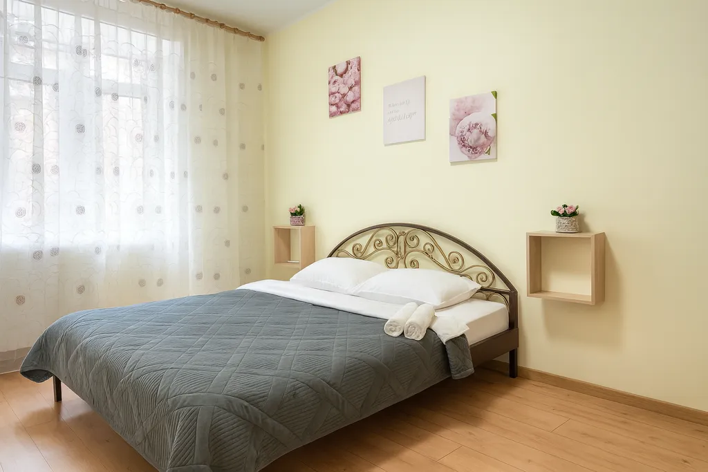 Квартира Светлая уютная двухкомнатная квартира рядом с тц меганом — Мирное