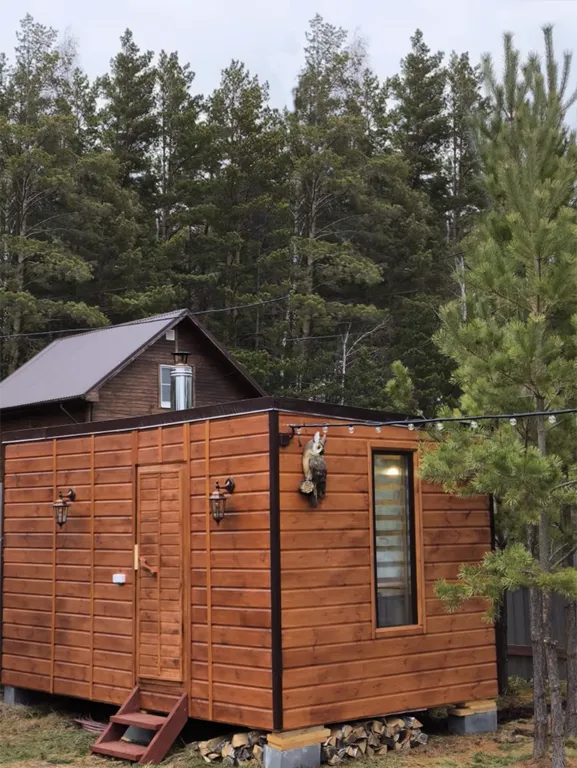 Просторный домик вблизи леса с баней