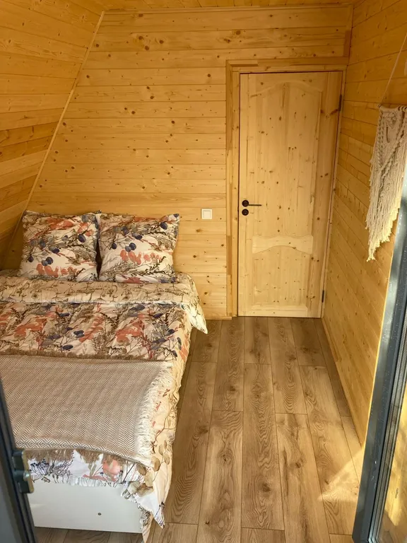 Уютный дом с камином у леса