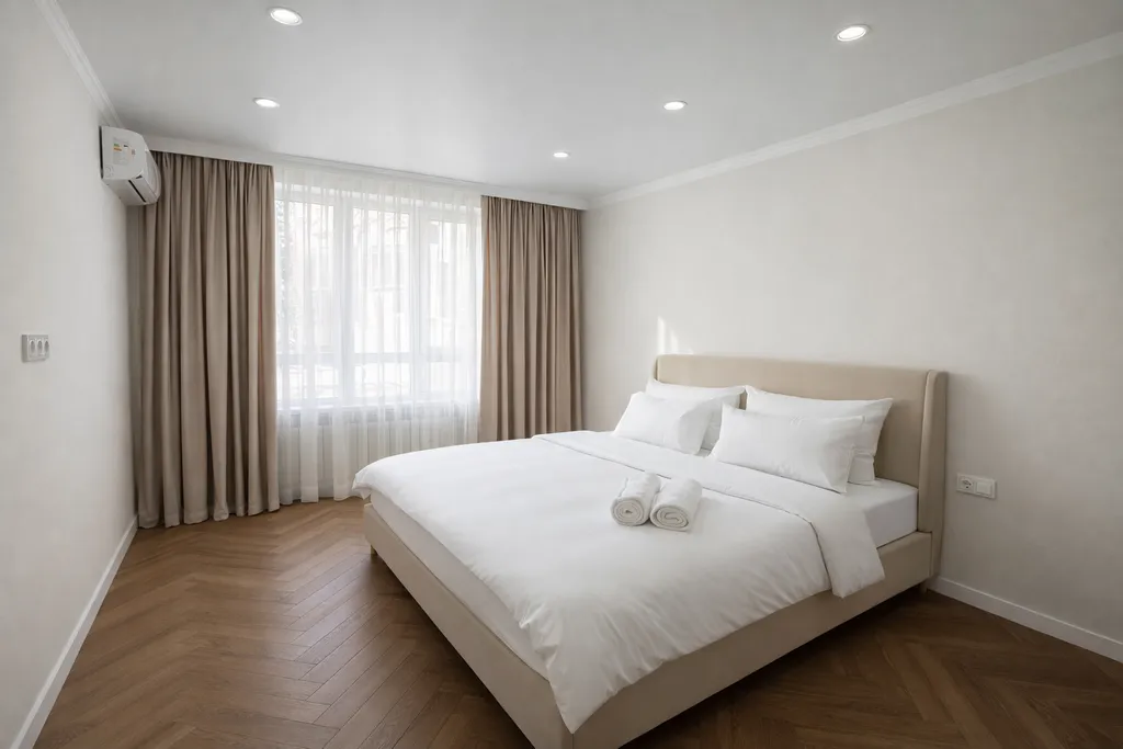 Просторная евротрешка бизнес-формата с видом на горы в ЖК Rams City