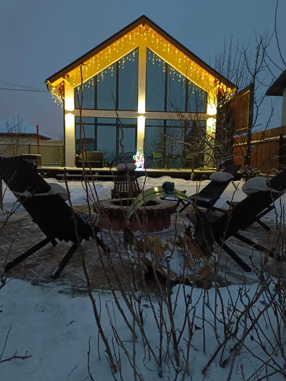 Загородный дом с баней на дровах